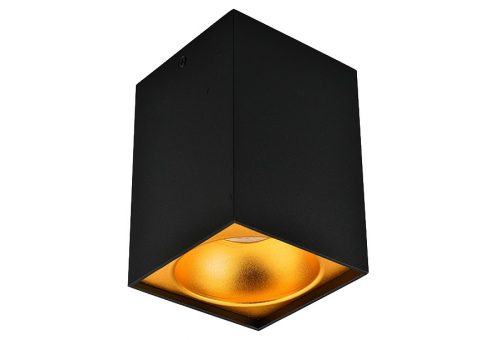 GU10 Lámpatest Négyzetes Fekete-Arany
