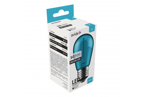 Dekor LED Filament fényforrás 1W E27 Kék