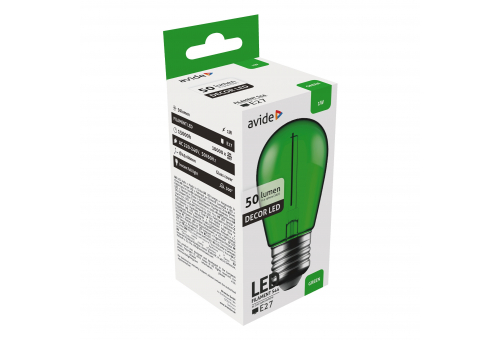 Dekor LED Filament fényforrás 1W E27 Zöld