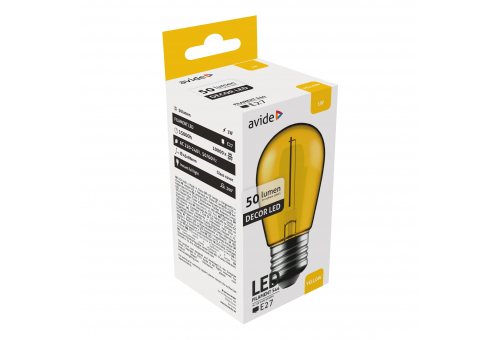 Dekor LED Filament fényforrás 1W E27 Sárga