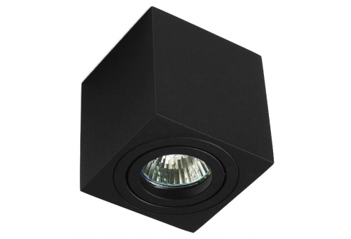 GU10 Lámpatest Négyzetes Fekete Dönthető