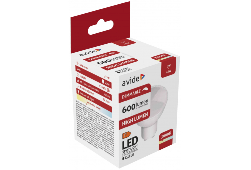 LED Spot Plastic Fényerőszabályzós 7W GU10 WW