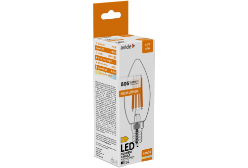 LED Filament Candle 6.5W E14 NW High Lumen
