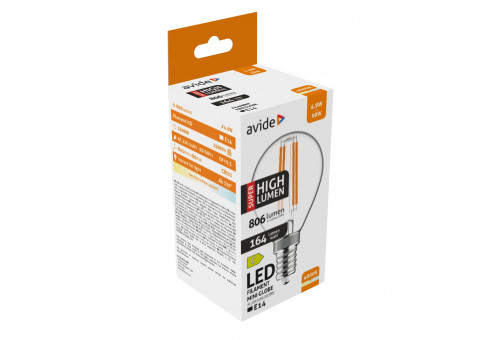 LED Filament Mini Globe 4.9W E14 NW 4000K Super High Lumen