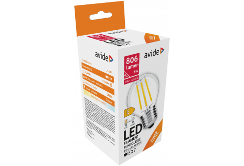 LED Filament Mini Globe 6W E27 360° NW High Lumen