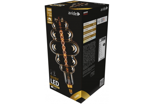 LED Jumbo Filament Bixby 200x410mm Amber 8W E27 2400K Fényerőszabályzós