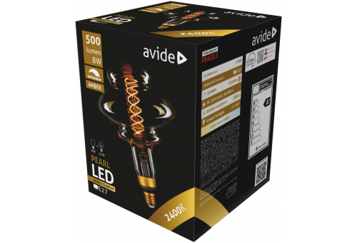 LED Jumbo Filament Pearl 160x210mm Amber 8W E27 2400K Fényerőszabályzós