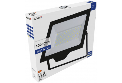 Avide LED Flood Light Slim SMD 100W CW 6400K