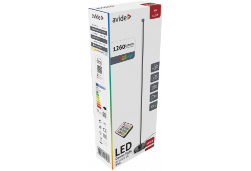 Avide LED sarok lámpa digitális RGB + W zene szenzorral