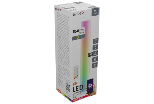 LED sarok lámpa digitális RGB + 3000K BT + zene szenzorral