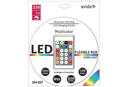 LED Szalag Bliszter 12V 7.2W SMD5050 RGB + Prg.távirányító