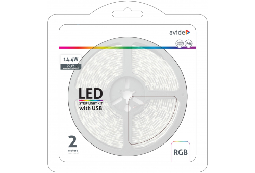 LED Szalag Bliszter 5V 7.2W SMD5050 RGB