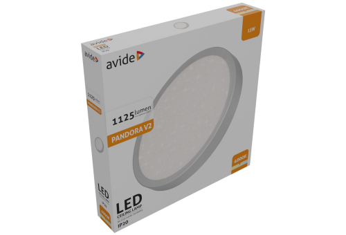 LED Mennyezeti Lámpa Pandora V2 Csillagos Ezüst 15W 280*40mm NW