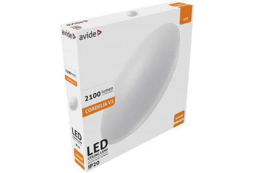 Avide LED Ceiling Lamp Oyster Cordelia V2 24W 380*70mm NW 4000K