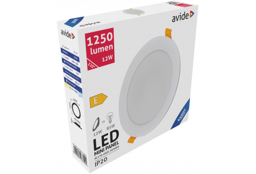 LED Beépíthető Kerek Mennyezeti Lámpa Műanyag 12W CW