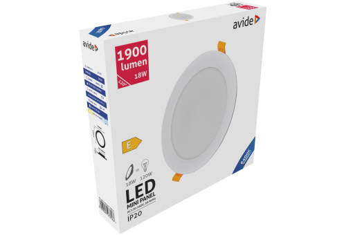 LED Beépíthető Kerek Mennyezeti Lámpa Műanyag 18W CW