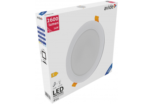 LED Beépíthető Kerek Mennyezeti Lámpa Műanyag 24W CW