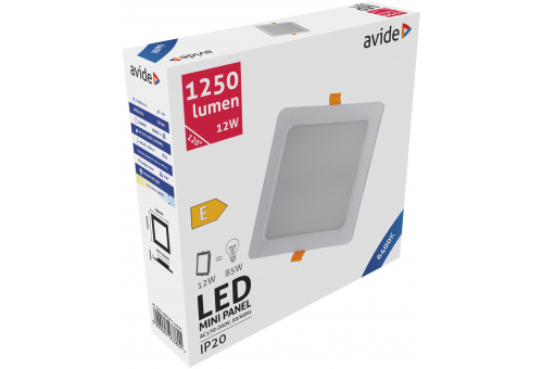 LED Beépíthető Négyzetes Mennyezeti Lámpa Műanyag 12W CW