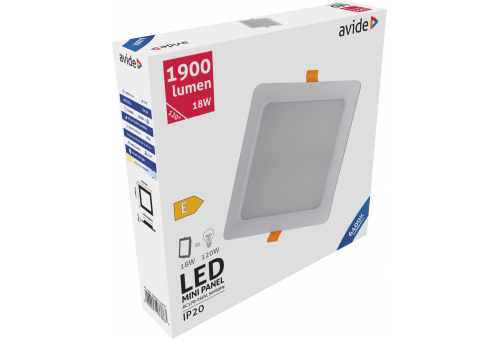 LED Beépíthető Négyzetes Mennyezeti Lámpa Műanyag 18W CW
