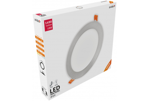 LED Beépíthető Kerek Mennyezeti Lámpa ALU Szatén Nikkel 18W NW