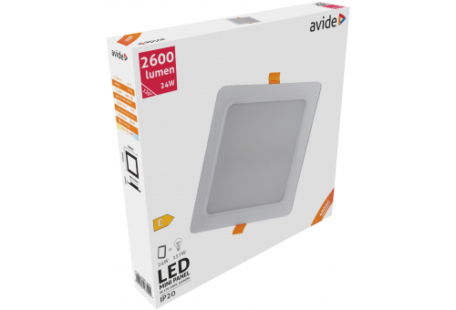 LED Beépíthető Négyzetes Mennyezeti Lámpa Műanyag 24W NW