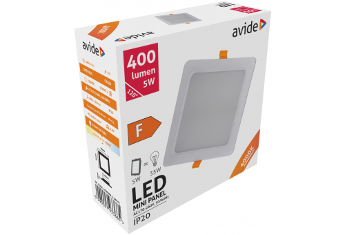LED Beépíthető Négyzetes Mennyezeti Lámpa Műanyag 5W NW