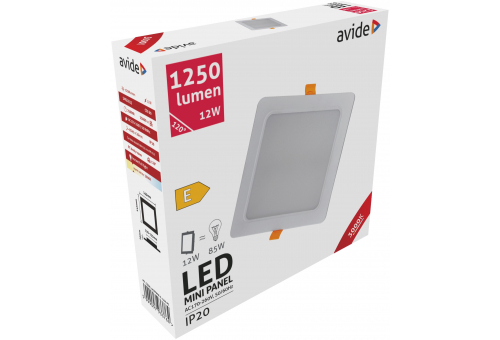 LED Beépíthető Négyzetes Mennyezeti Lámpa Műanyag 12W WW
