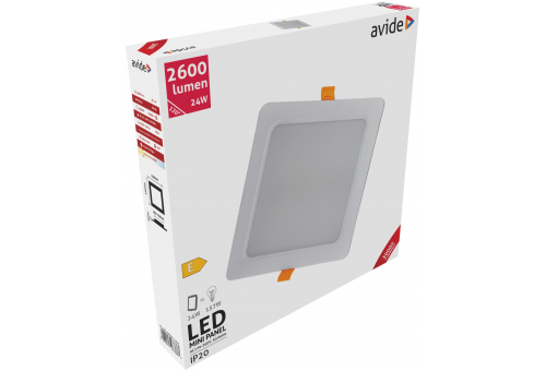 LED Beépíthető Négyzetes Mennyezeti Lámpa Műanyag 24W WW