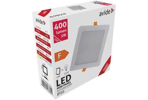 LED Beépíthető Négyzetes Mennyezeti Lámpa Műanyag 5W WW