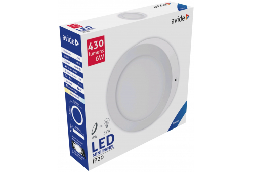 LED Falra Szerelhető Kerek Mennyezeti Lámpa ALU 6W CW