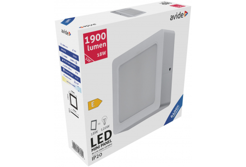 LED Falra Szerelhető Négyzetes Mennyezeti Lámpa Műanyag 18W CW