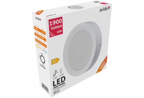 LED Falra Szerelhető Kerek Mennyezeti Lámpa Műanyag 18W NW 4000K