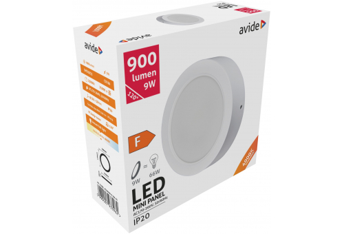 LED Falra Szerelhető Kerek Mennyezeti Lámpa Műanyag 9W NW 4000K