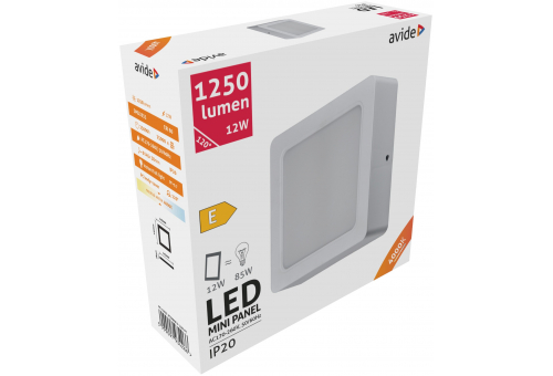 LED Falra Szerelhető Négyzetes Mennyezeti Lámpa Műanyag 12W NW