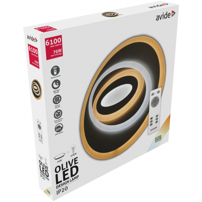 Avide Design Mennyezeti Lámpa Olive 76W(38+38) RF Távirányítóval