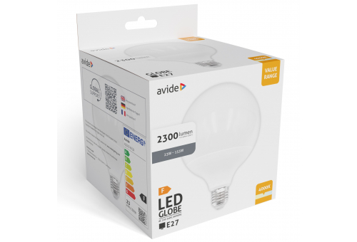 Value LED G120 SMD Globe Opal E27 23W NW 4000K