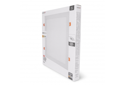 LED Beépíthető Négyzetes Mennyezeti Lámpa 24W, CCT kapcsolóval, ALU, IP44 Front