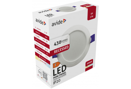 LED Beépíthető Kerek Mennyezeti Lámpa Műanyag 5W WW
