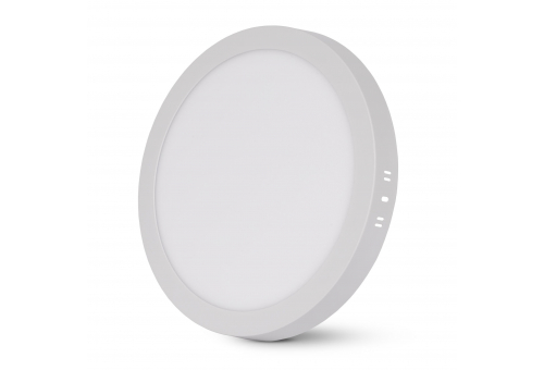LED Falra Szerelhető Kerek Mennyezeti Lámpa 24W, CCT kapcsolóval, ALU, IP44 Front