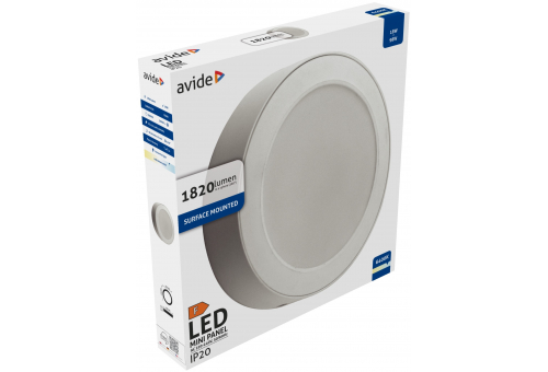 LED Falra Szerelhető Kerek Mennyezeti Lámpa Műanyag 18W CW 6400K