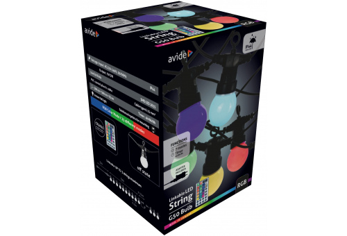 Avide Outdoor String 5m RGB linkable - with remote