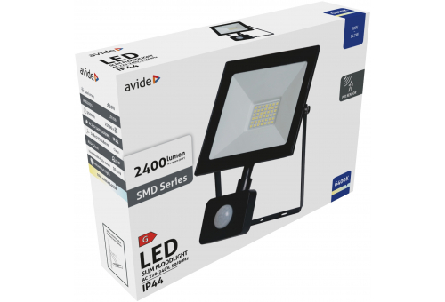 Value LED Reflektor Slim SMD 30W CW 6400K PIR