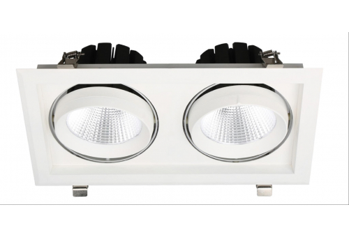 LED Downlight Sein Négyzetes 2x30W IP20 5600lm 20° WW 3000K