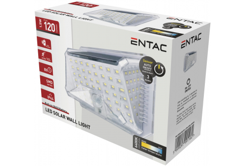 Napelemes Műanyag Lámpa 1.5W SMD 3 mód PIR